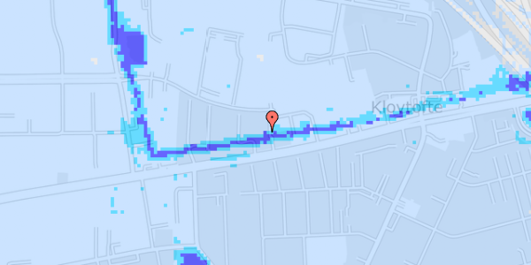 Ekstrem regn på Roskildevej 358, 1. th