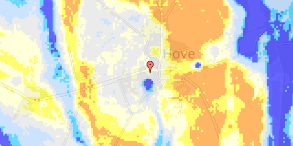 Ekstrem regn på Hove Møllevej 3