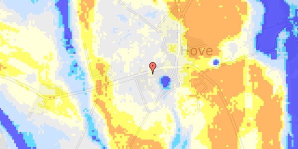 Ekstrem regn på Hove Møllevej 9