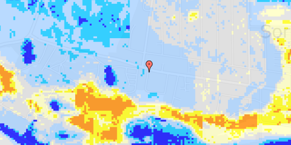 Ekstrem regn på Biskop Monrads Vej 37