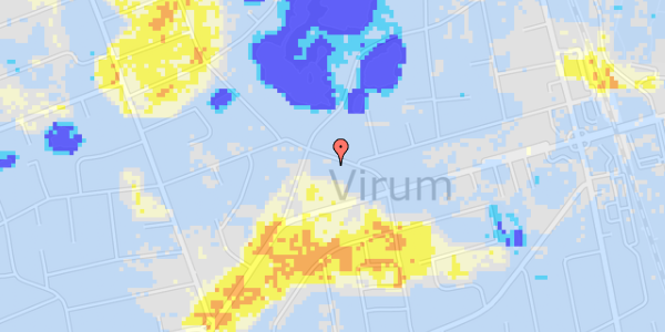 Ekstrem regn på Kirkebakken 13