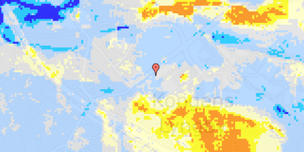 Ekstrem regn på Klampenborgvej 239, 2. th