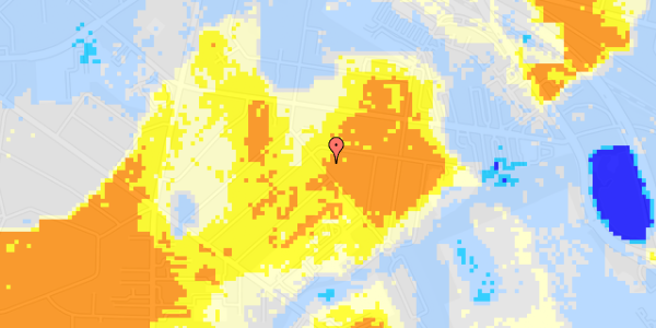 Ekstrem regn på Ulrikkenborg Alle 45