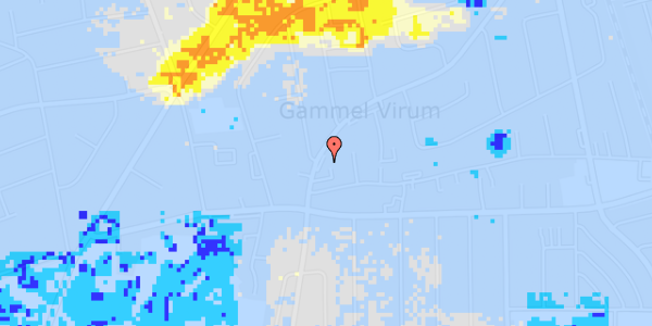 Ekstrem regn på Virum Stationsvej 143, st. 25