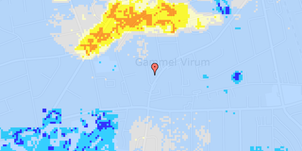 Ekstrem regn på Virum Stationsvej 144H