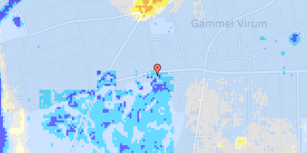 Ekstrem regn på Virumvej 135