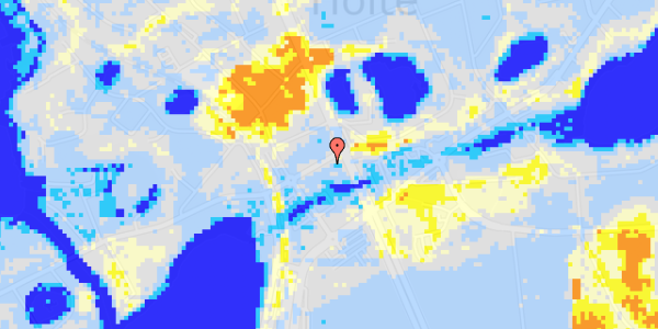 Ekstrem regn på Dronninggårds Alle 1B, st. tv