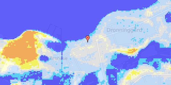 Ekstrem regn på Dronninggårds Alle 108