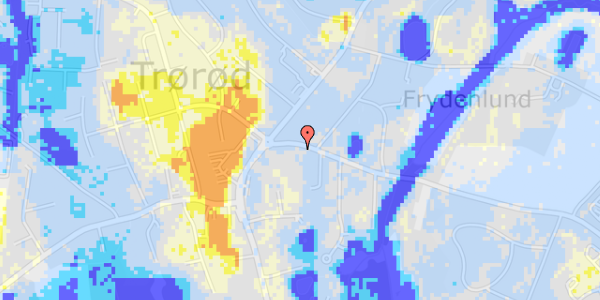 Ekstrem regn på Frydenlundsvej 75