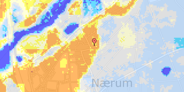 Ekstrem regn på Nærum Hovedgade 59, 2. mf