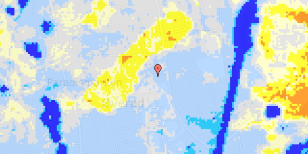 Ekstrem regn på Paradisbakken 22