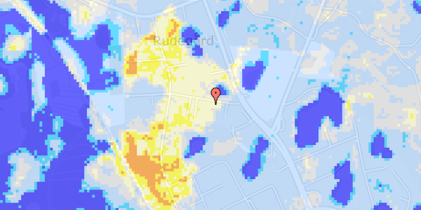 Ekstrem regn på Rudegårds Alle 13