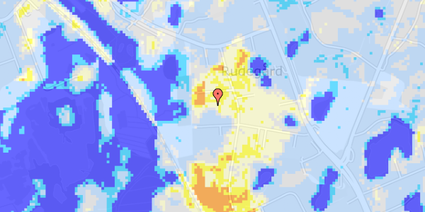 Ekstrem regn på Rudegårds Alle 22B