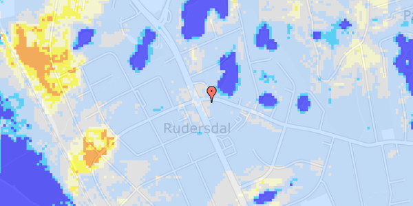 Ekstrem regn på Rudersdalsvej 2