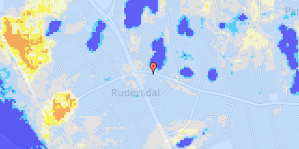 Ekstrem regn på Rudersdalsvej 4