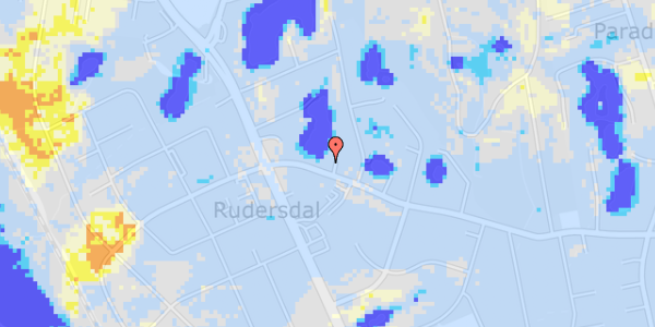 Ekstrem regn på Rudersdalsvej 9