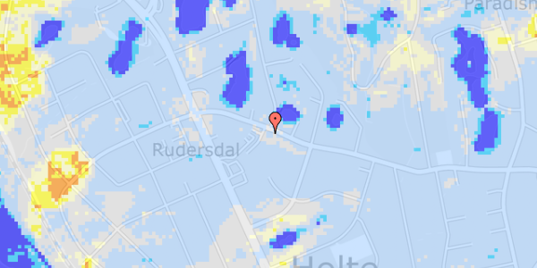 Ekstrem regn på Rudersdalsvej 12