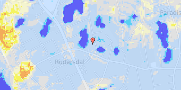 Ekstrem regn på Rudersdalsvej 13