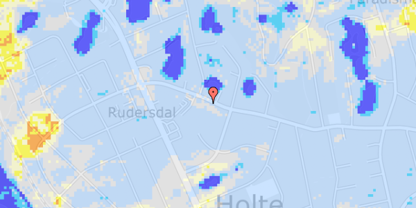 Ekstrem regn på Rudersdalsvej 16