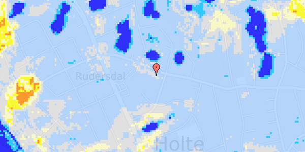 Ekstrem regn på Rudersdalsvej 18A