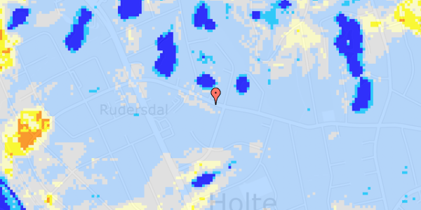 Ekstrem regn på Rudersdalsvej 18B