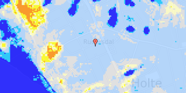 Ekstrem regn på Rude Vang 13B