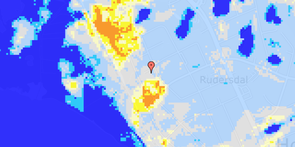 Ekstrem regn på Rude Vang 71