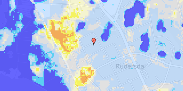 Ekstrem regn på Rude Vang 92