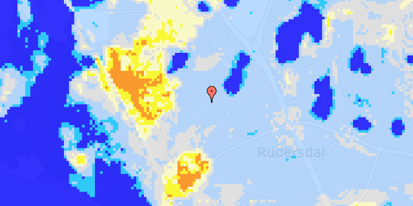 Ekstrem regn på Rude Vang 96