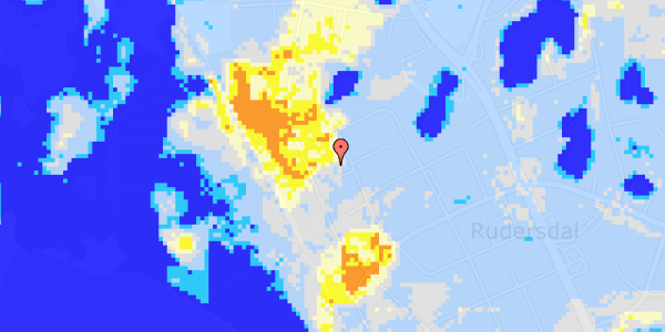 Ekstrem regn på Rude Vang 99