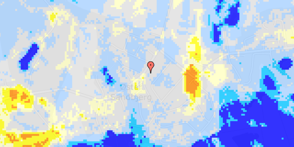 Ekstrem regn på Sandbjergvej 64