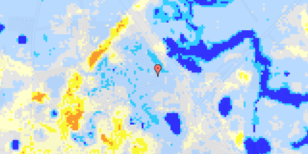 Ekstrem regn på Vejdammen 69