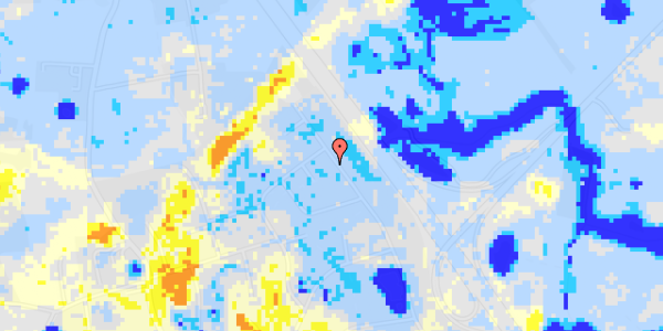 Ekstrem regn på Vejdammen 75