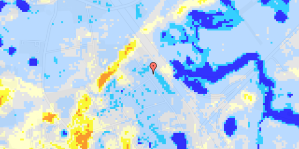 Ekstrem regn på Vejdammen 106