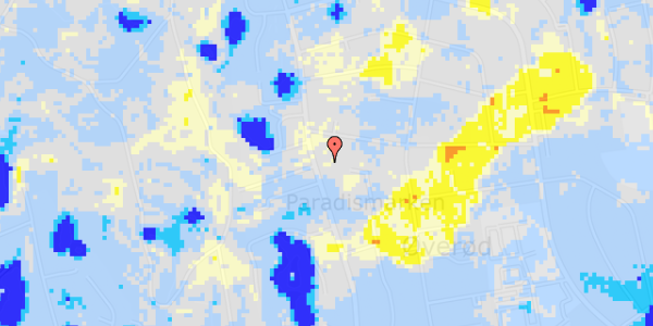 Ekstrem regn på Vestre Paradisvej 74