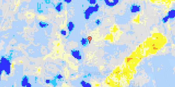 Ekstrem regn på Vestre Paradisvej 123