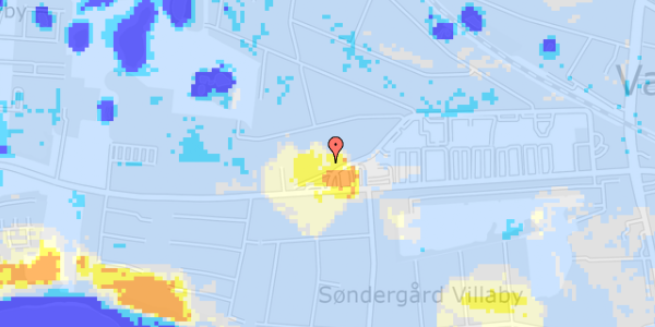 Ekstrem regn på Ny Vestergårdsvej 38