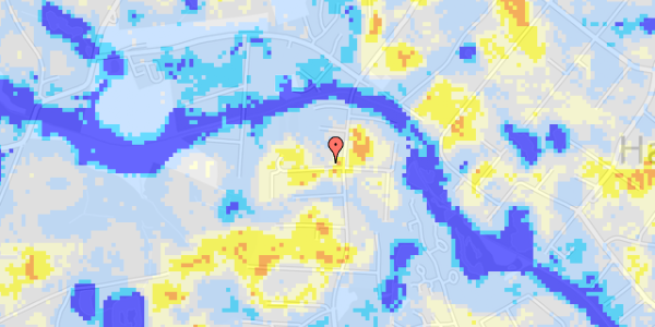 Ekstrem regn på Elme Alle 14