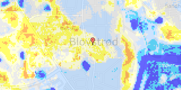 Ekstrem regn på Blovstrød Alle 27