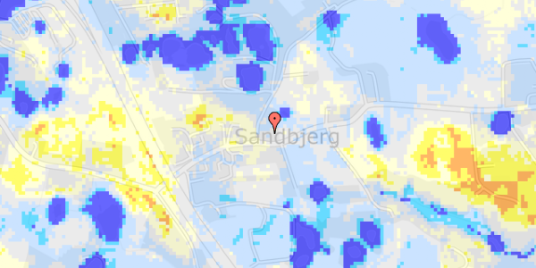 Ekstrem regn på Sandbjergvej 25