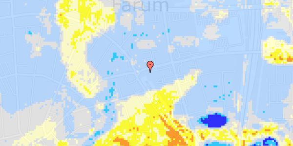 Ekstrem regn på Farum Stationstorv 21, 3. 2