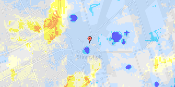 Ekstrem regn på Stavnsholtvej 185A