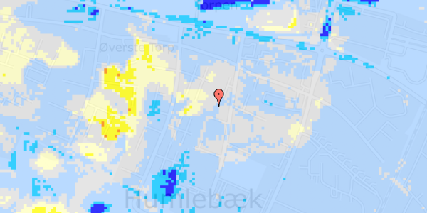 Ekstrem regn på Baunebjergvej 338