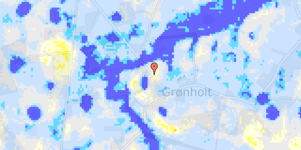 Ekstrem regn på Grønholtvangen 50