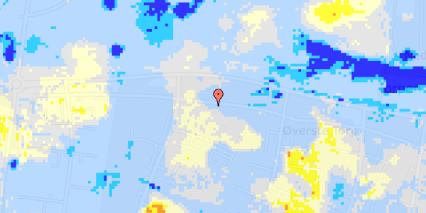 Ekstrem regn på Langebjergvej 137