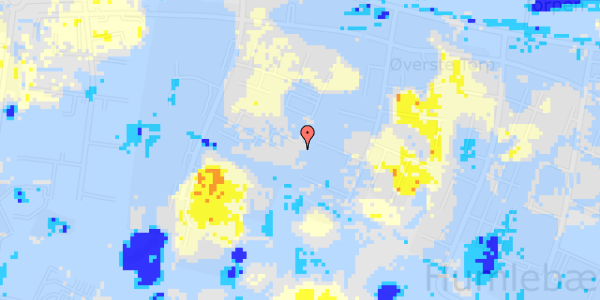 Ekstrem regn på Langebjergvej 335