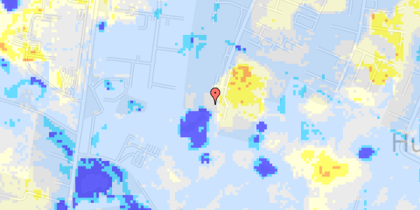 Ekstrem regn på Langebjergvej 558