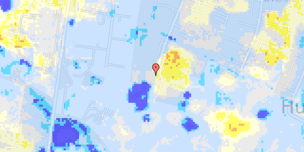 Ekstrem regn på Langebjergvej 564