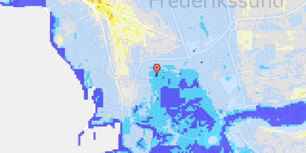 Ekstrem regn på Fredensgade 31