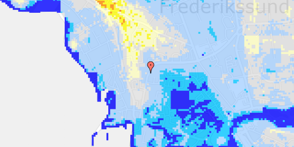 Ekstrem regn på Havnegade 17A